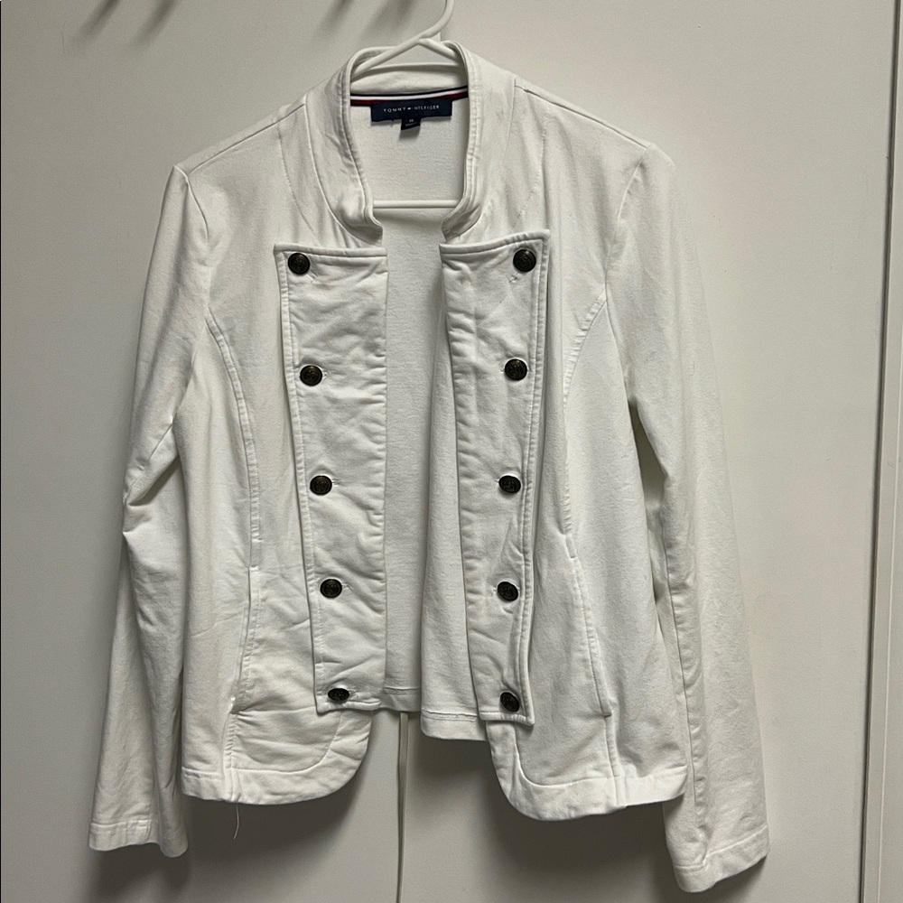 Tommy Hilfiger White Double-Breasted Jacket